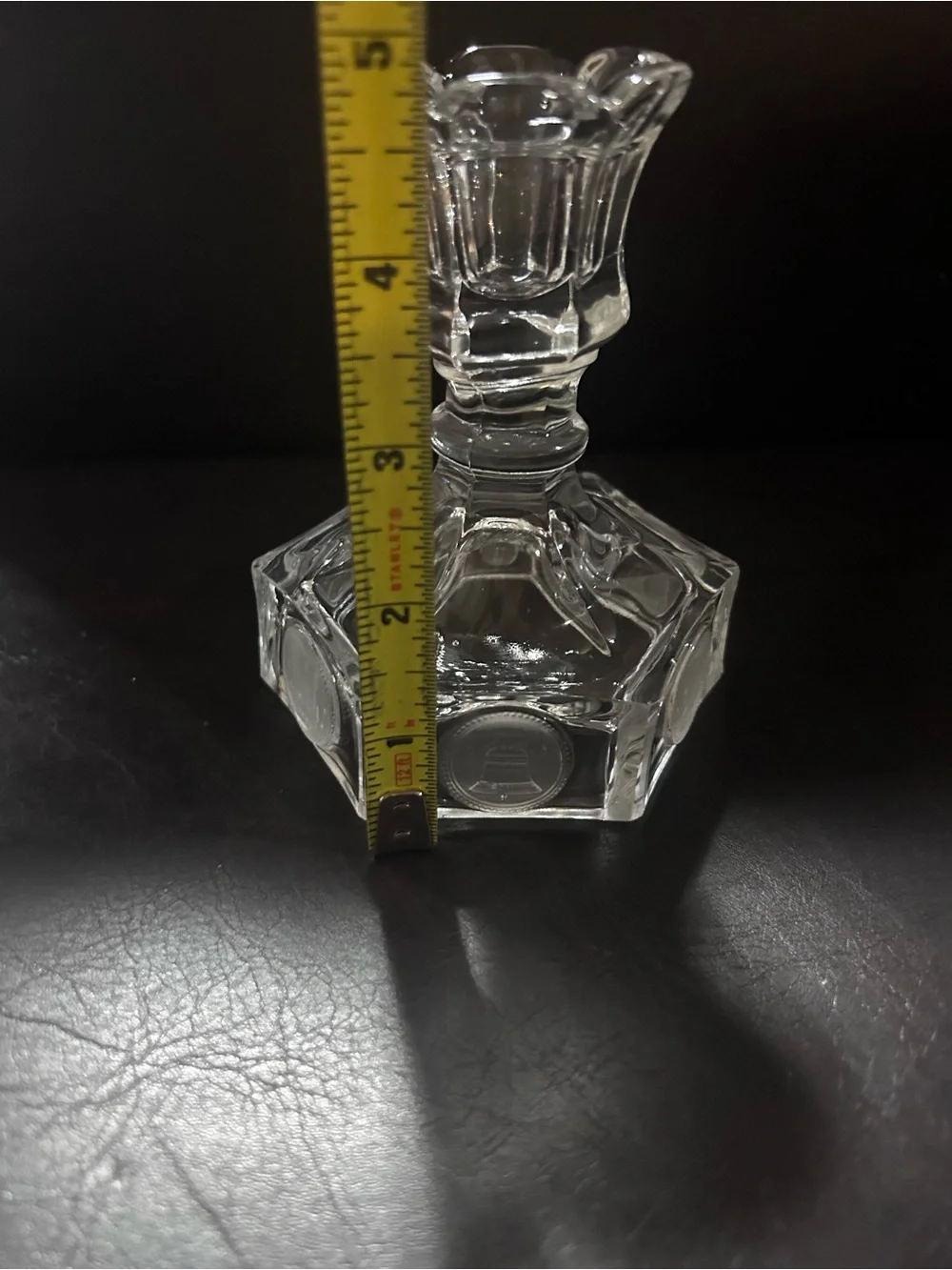 Fostoria multifunctional Glass COIN Line 1372 Clear Candle holder